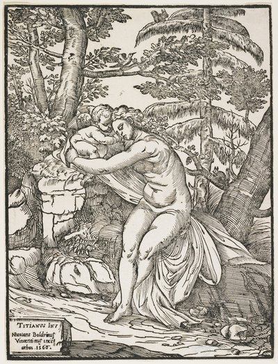 Venus and Cupid by Nicolò Boldrini